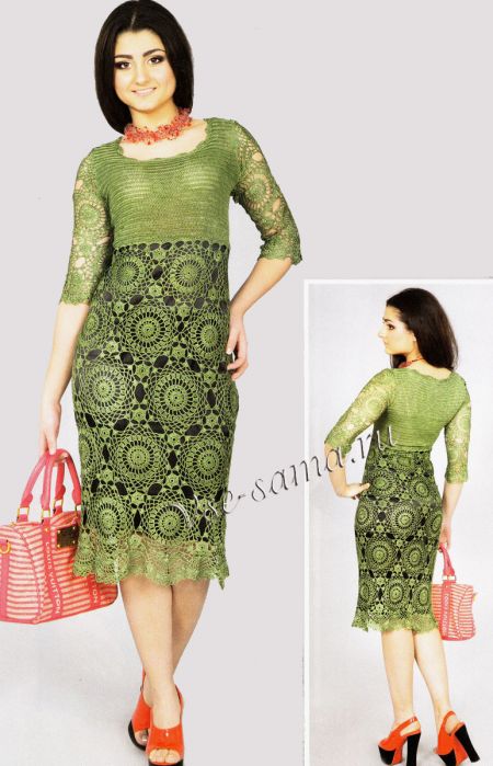 Зеленое вискозное платье, фото Зеленое вискозное платье, фото