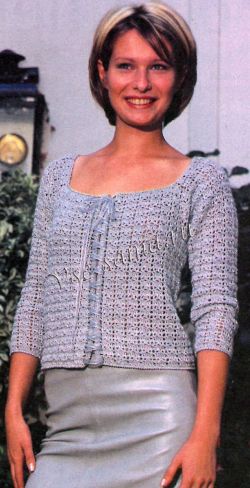 Жакет крючком - Жемчужная изюминка Жакет крючком - Жемчужная изюминка