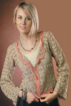 Жакет с розовой каймой Жакет с розовой каймой