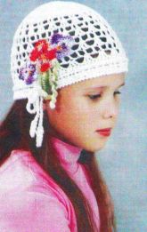 Белая ажурная шапочка Белая ажурная шапочка