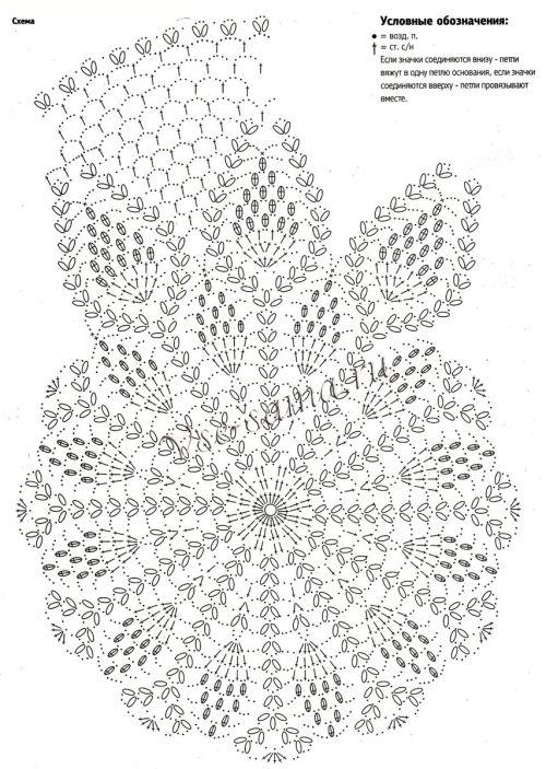 Белый ажурный берет крючком для девочки, схема Белый ажурный берет крючком для девочки, схема