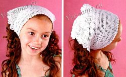 Косынка для девочки крючком с цветком Косынка для девочки крючком с цветком