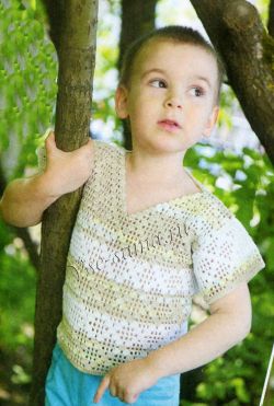 Меланжевая футболка крючком Меланжевая футболка крючком