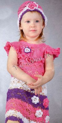 Платье с круглой кокеткой и панама Платье с круглой кокеткой и панама