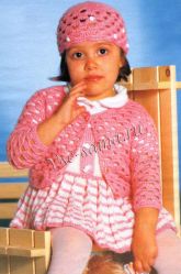 Платье, жакет и шапочка - Ажурная сказка Платье, жакет и шапочка - Ажурная сказка