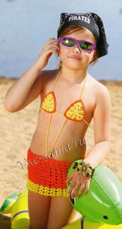 Пляжное платье крючком для девочки Пляжное платье крючком для девочки