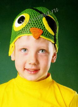 Шапочка крючком Попугай-разбойник Шапочка крючком Попугай-разбойник