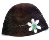 Шапочка крючком с цветком Шапочка крючком с цветком