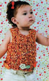 Топ крючком для малышки - Пестрый сад Топ крючком для малышки - Пестрый сад