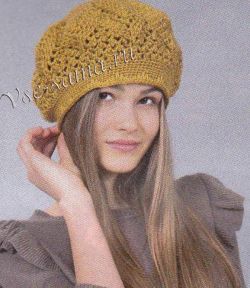 Берет горчичного цвета, фото Берет горчичного цвета, фото