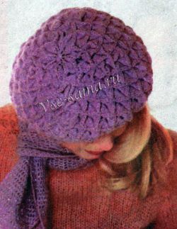 Берет с двухслойным узором, фото Берет с двухслойным узором, фото