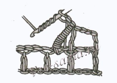 Меланжевый комплект крючком с витыми столбиками-2 Меланжевый комплект крючком с витыми столбиками-2