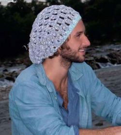 Мужская ажурная шапка крючком Мужская ажурная шапка крючком