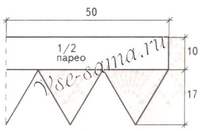 Парео в восточном стиле, выкройка