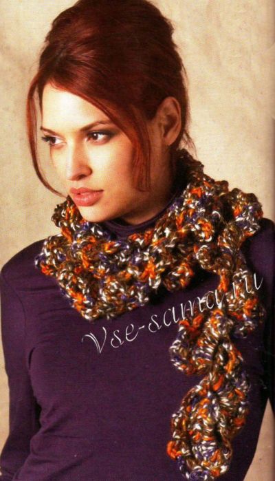 Шарф крючком веерами, 2 Шарф крючком веерами, 2