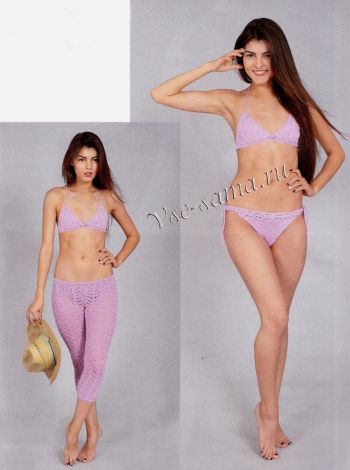 Сиреневый комплект - купальник и лосины, фото Сиреневый комплект - купальник и лосины, фото