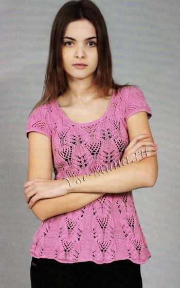 Розовая ажурная майка, фото Розовая ажурная майка, фото