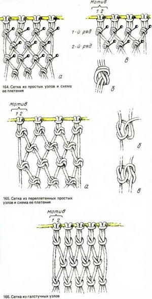 Сетки из узлов, рис: 164,165,166 Сетки из узлов, рис: 164,165,166