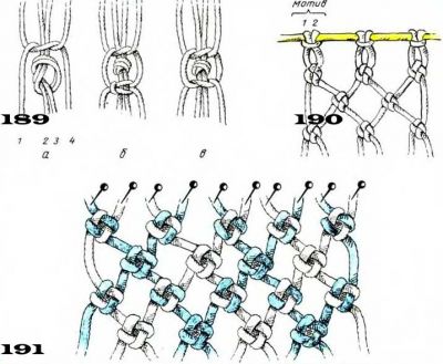 Сетки из узлов, схема 189-191 Сетки из узлов, схема 189-191