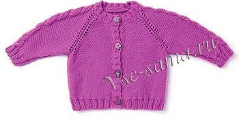 Лиловый жакет-реглан, фото Лиловый жакет-реглан, фото