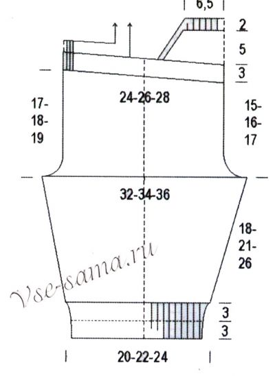 Выкройка для вязания комбинезона Выкройка для вязания комбинезона