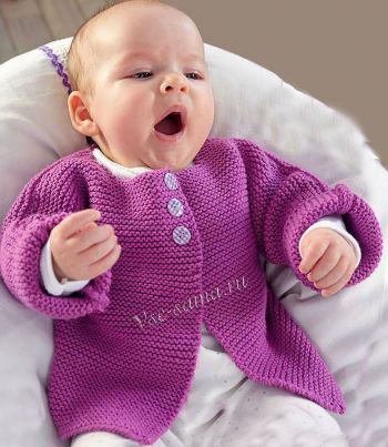 Жакет лиловый для малышки, фото Жакет лиловый для малышки, фото