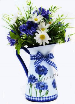 Кувшинчик Васильки в технике декупаж Кувшинчик Васильки в технике декупаж
