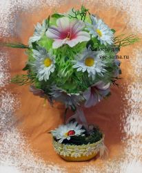 Лилии, ромашки и розы (Три топиария - один МК), фото 2 Лилии, ромашки и розы (Три топиария - один МК), фото 2