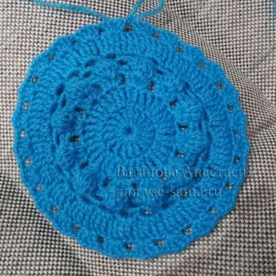 МК - Берет весенний с шишечками, фото 3 МК - Берет весенний с шишечками, фото 3