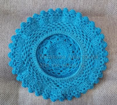 МК - Берет весенний с шишечками, фото 6 МК - Берет весенний с шишечками, фото 6