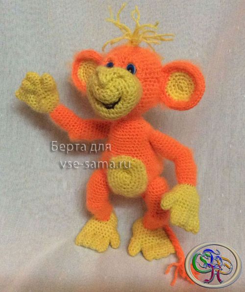 МК - Обезьянка Лерка от Берта, фото 3 МК - Обезьянка Лерка от Берта, фото 3