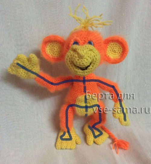 МК - Обезьянка Лерка от Берта, каркас МК - Обезьянка Лерка от Берта, каркас