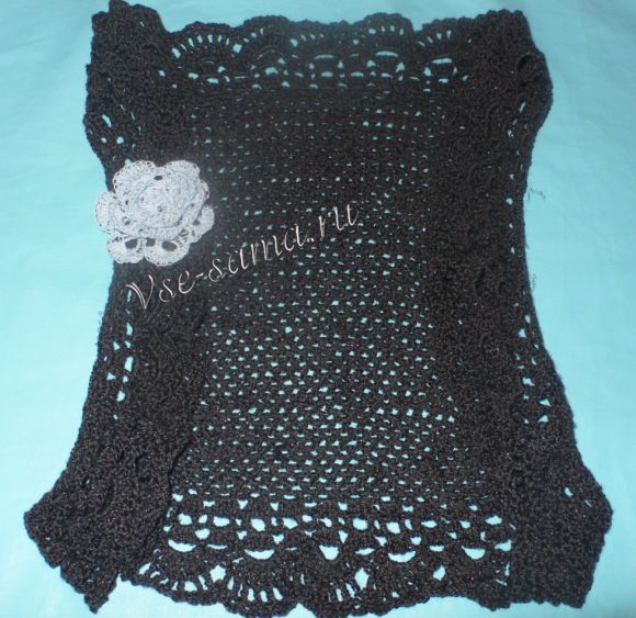 Очень простое болеро крючком-16
