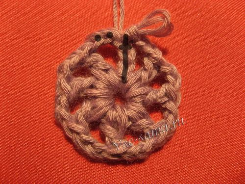 Салфетка крючком "Фиолетовые огни", фото 1 Салфетка крючком "Фиолетовые огни", фото 1