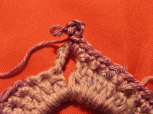 Салфетка крючком "Фиолетовые огни", фото 14 Салфетка крючком "Фиолетовые огни", фото 14