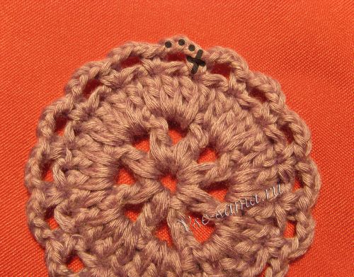 Салфетка крючком "Фиолетовые огни", фото 3 Салфетка крючком "Фиолетовые огни", фото 3