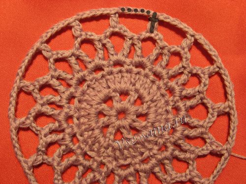 Салфетка крючком "Фиолетовые огни", фото 5 Салфетка крючком "Фиолетовые огни", фото 5