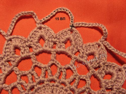 Салфетка крючком "Фиолетовые огни", фото 8 Салфетка крючком "Фиолетовые огни", фото 8