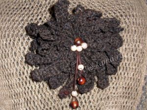 Шоколадная брошь крючком, фото Шоколадная брошь крючком, фото