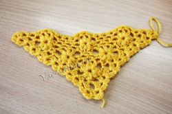 Цветочный узор крючком для шали, фото Цветочный узор крючком для шали, фото