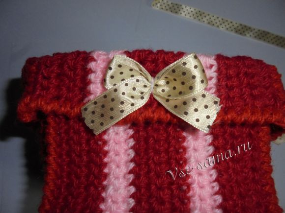 Вертикальные корзиночки из остатков пряжи-12 Вертикальные корзиночки из остатков пряжи-12