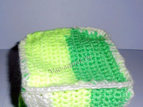 Вертикальные корзиночки из остатков пряжи-7 Вертикальные корзиночки из остатков пряжи-7