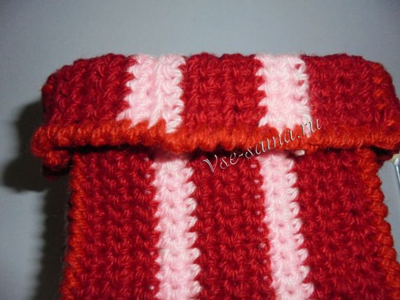 Вертикальные корзиночки из остатков пряжи-9 Вертикальные корзиночки из остатков пряжи-9