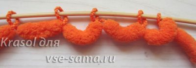 1 ряд вязания 1 ряд вязания