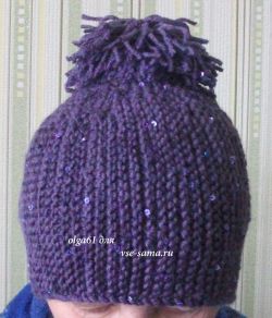 Шапка укороченными рядами, фото Шапка укороченными рядами, фото