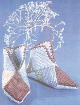 Тапочки из цветных квадратов