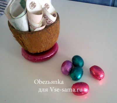 МК - Гнездо из денег и конфет, фото 8 МК - Гнездо из денег и конфет, фото 8