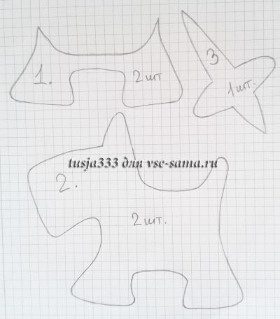 выкройка деталей собаки выкройка деталей собаки