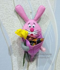 Зайка с подарочком, фото Зайка с подарочком, фото