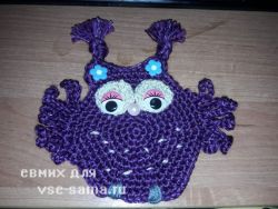 Аппликация - Сова крючком, фото Аппликация - Сова крючком, фото